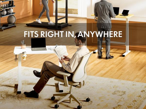 FLEXISPOT H7 PLUS Gas Spring Adjustable Standing Desk Mobile Rolling Sit-Stand Workstation with Wheel Cordless Manual Stand Up Desk for Small Room Home Office Bedside Work Sofa Setup Walking Pad Office