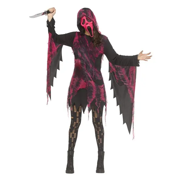 Women's Pink Gauze Ghost Face Costume