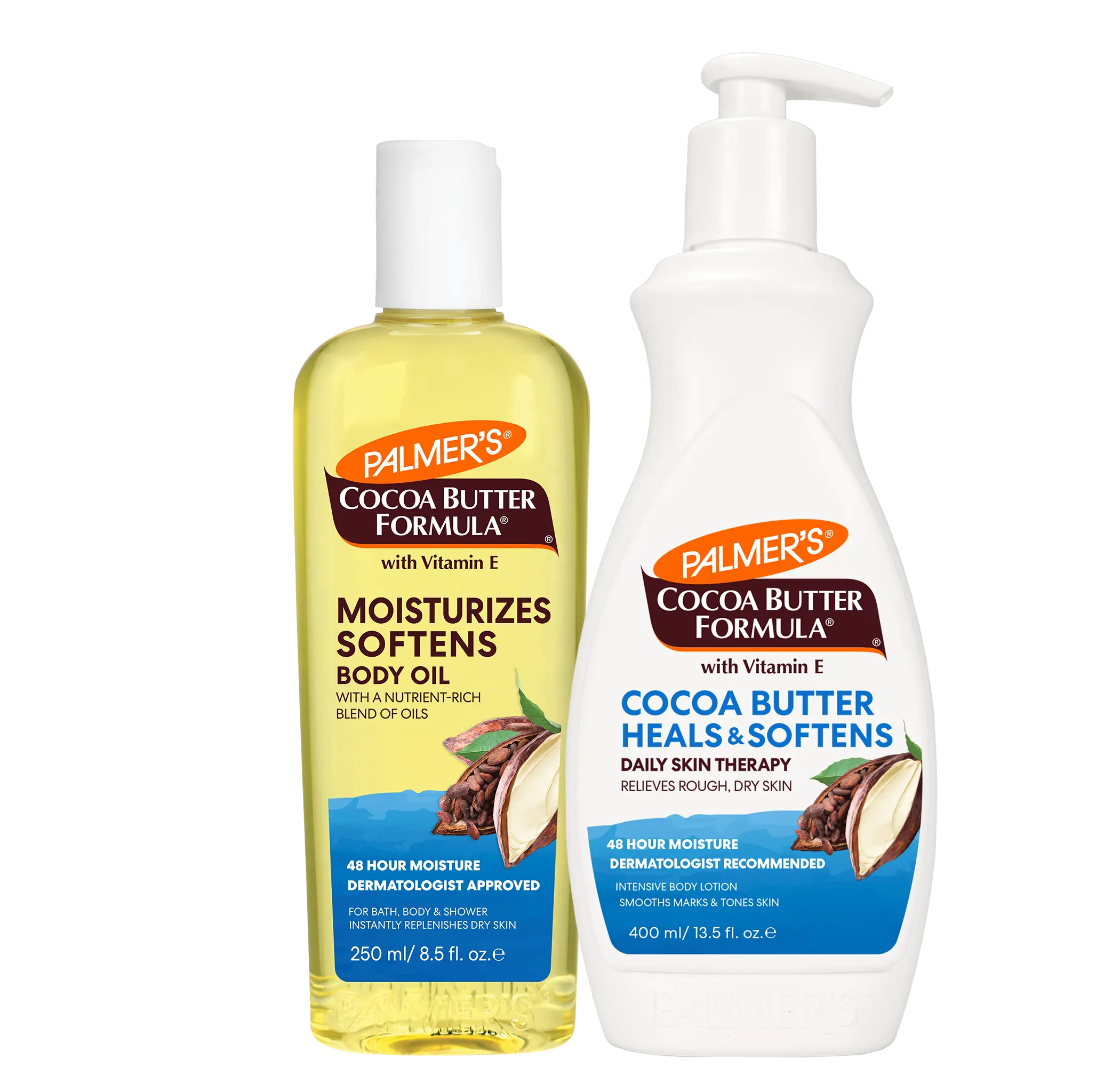 Palmer's Cocoa Butter Body Lotion and Body Oil Skin Care Bundle Moisturizing Body Care