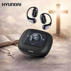 HYUNDAI HY Q18 Pro Smart Bible Prayer Wireless Earbuds with Touch Screen, Bluetooth 6.0, App-Based Prayer & Scripture Audio, Hi-Fi Sound, Audio Headphones for for Daily Use & Spiritual Moments, Compatible with Android & iOS
