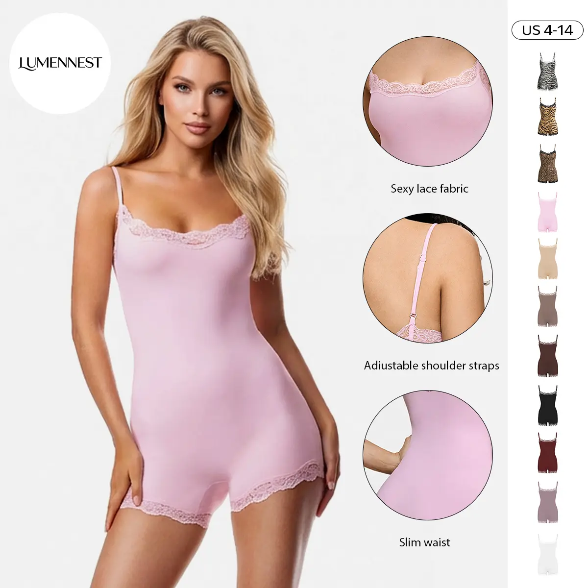 LUMENNEST Lace Series Women's Spaghetti Strap Lace Trim Breathable Playsuit, Lightweight Solid Color Playsuit, Seamless Sport & Outdoor Clothing - TikTok Shop LUMENNEST Lace Series Women's Spaghetti Strap Lace Trim Breathable Playsuit, Lightweight Solid Color Playsuit, Seamless Sport & Outdoor Clothing - TikTok Shop