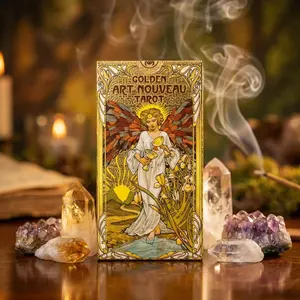 Golden Art Nouveau Tarot: featuring radiant gold-foil details and elegant design