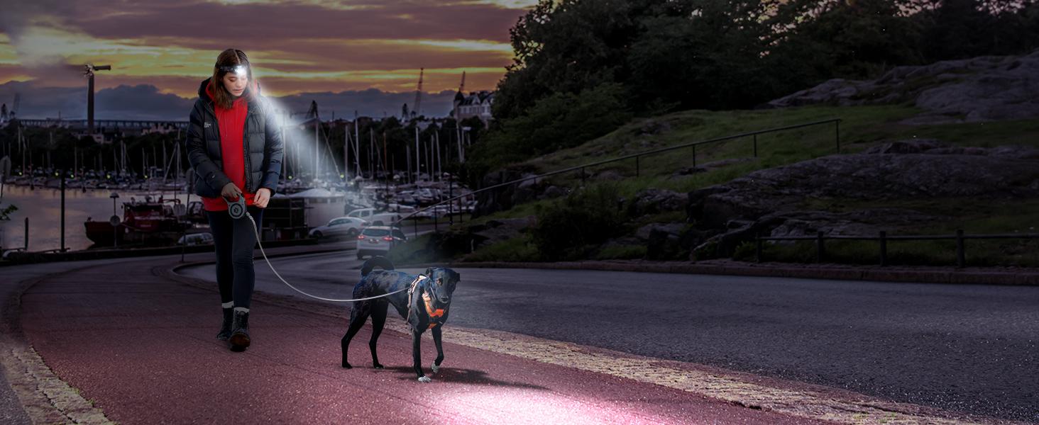 Lighting Ever LED Headlamp Rechargeable - Super Bright Head Lamp with 5 Modes for Camping & Hiking Gear Essentials, IPX4 Waterproof Headlight Flashlight with Red Light, USB Cable Included