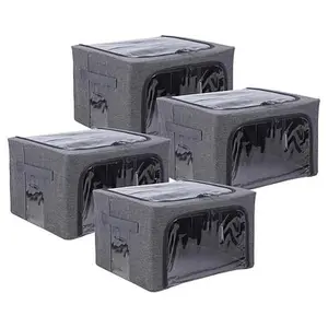 Improvements Collapsible Large Storage Bins -Set of 4
