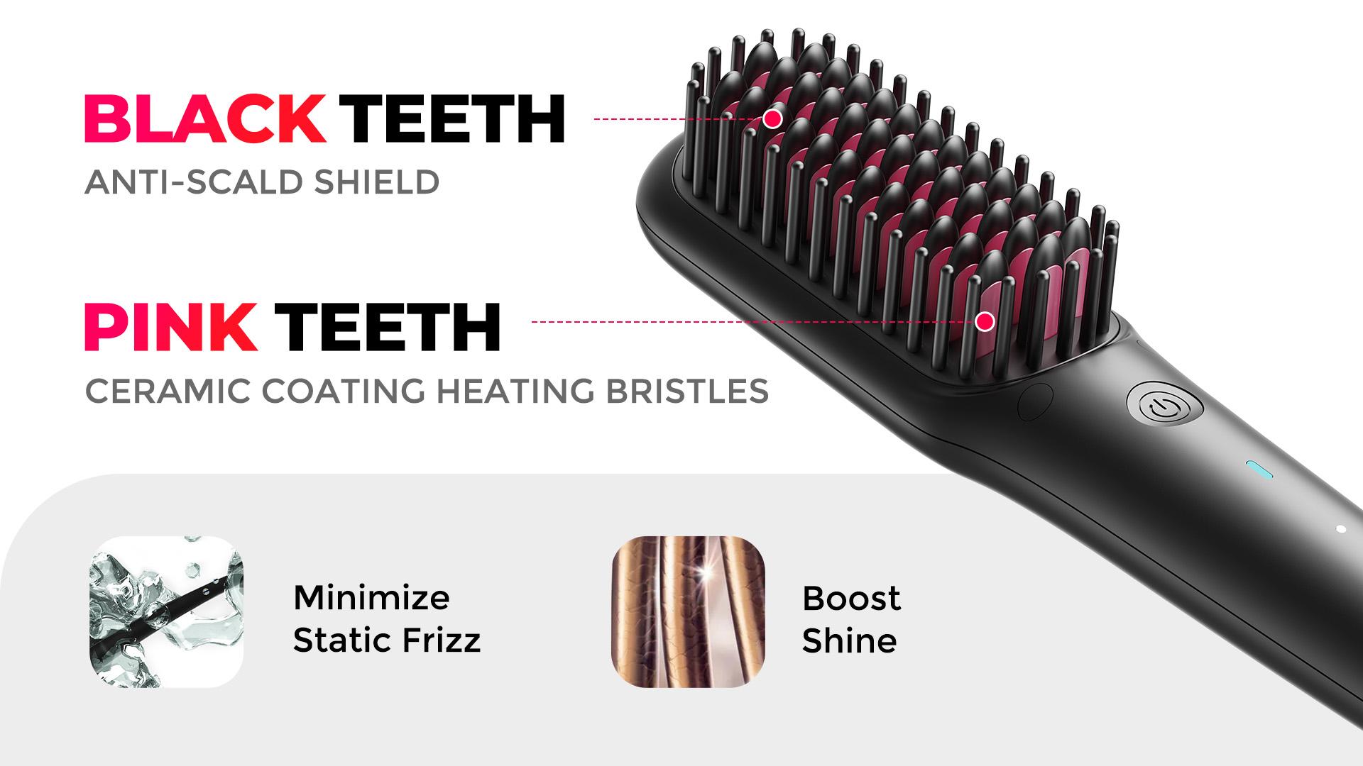 TYMO iONIC MINI-Hair Straightener Brush - Lightweight and Comfortable handle muk straightener Straightening Comb Straightening Iron TYMO iONIC MINI-Hair Straightener Brush - Lightweight and Comfortable handle muk straightener Straightening Comb Straightening Iron