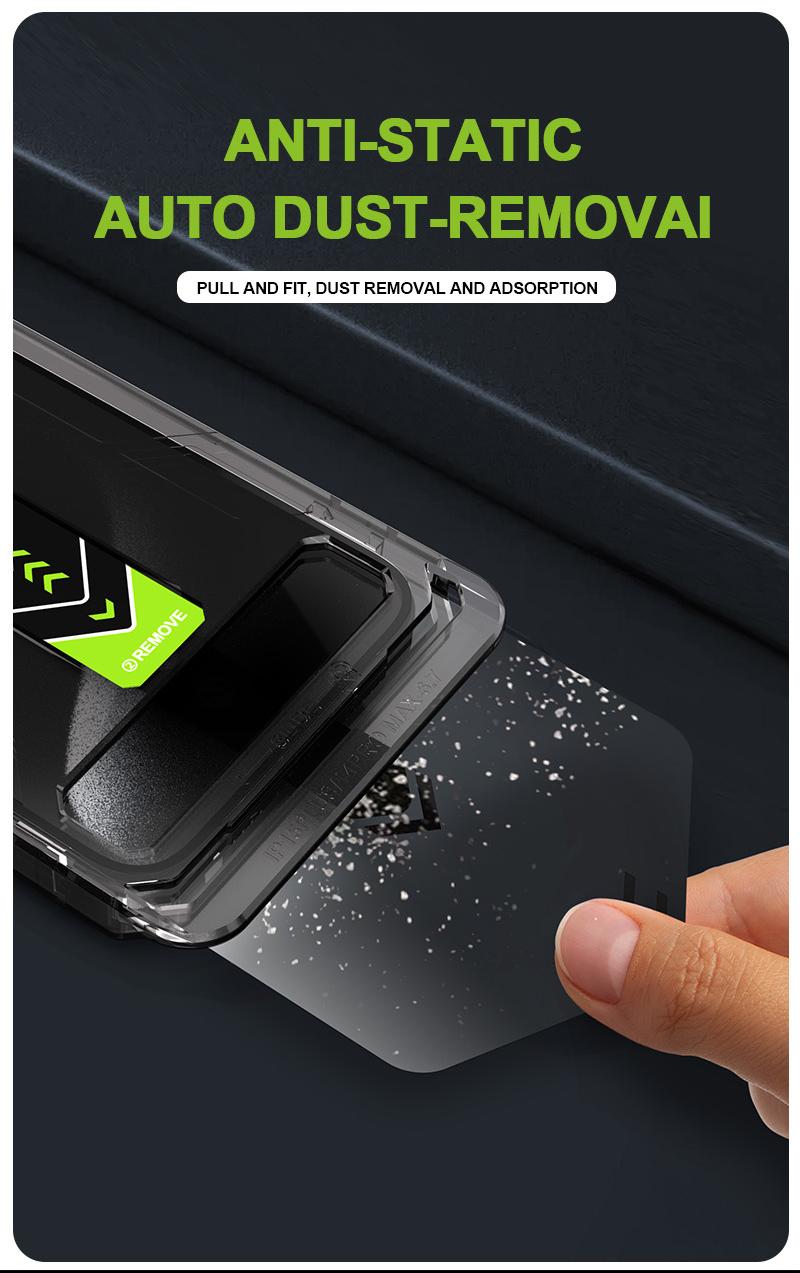 Privacy Screen Protector for iPhone 17pro/iPhone 16/iPhone 16 Pro/iPhone 13, Anti-Glare Display Filter, 9H Tempered Glass, Full Coverage, Anti-Fingerprint, Auto Dust-Elimination, No Bubble, Easy Installation