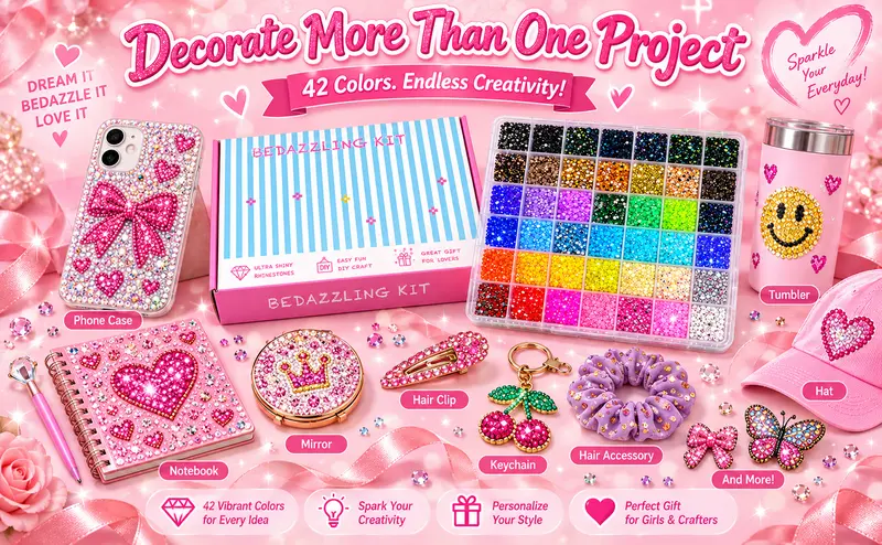 Glitter Rhinestone Bedazzling Kit - 42000 Pieces 42Colors 3mm Round Resin Jelly Sparkly Rhinestones Assortment, Nail Tech Supplies, DIY Crafts Accessory, Gifts for Women,The Perfect Holiday Gift Glitter Rhinestone Bedazzling Kit - 42000 Pieces 42Colors 3mm Round Resin Jelly Sparkly Rhinestones Assortment, Nail Tech Supplies, DIY Crafts Accessory, Gifts for Women,The Perfect Holiday Gift