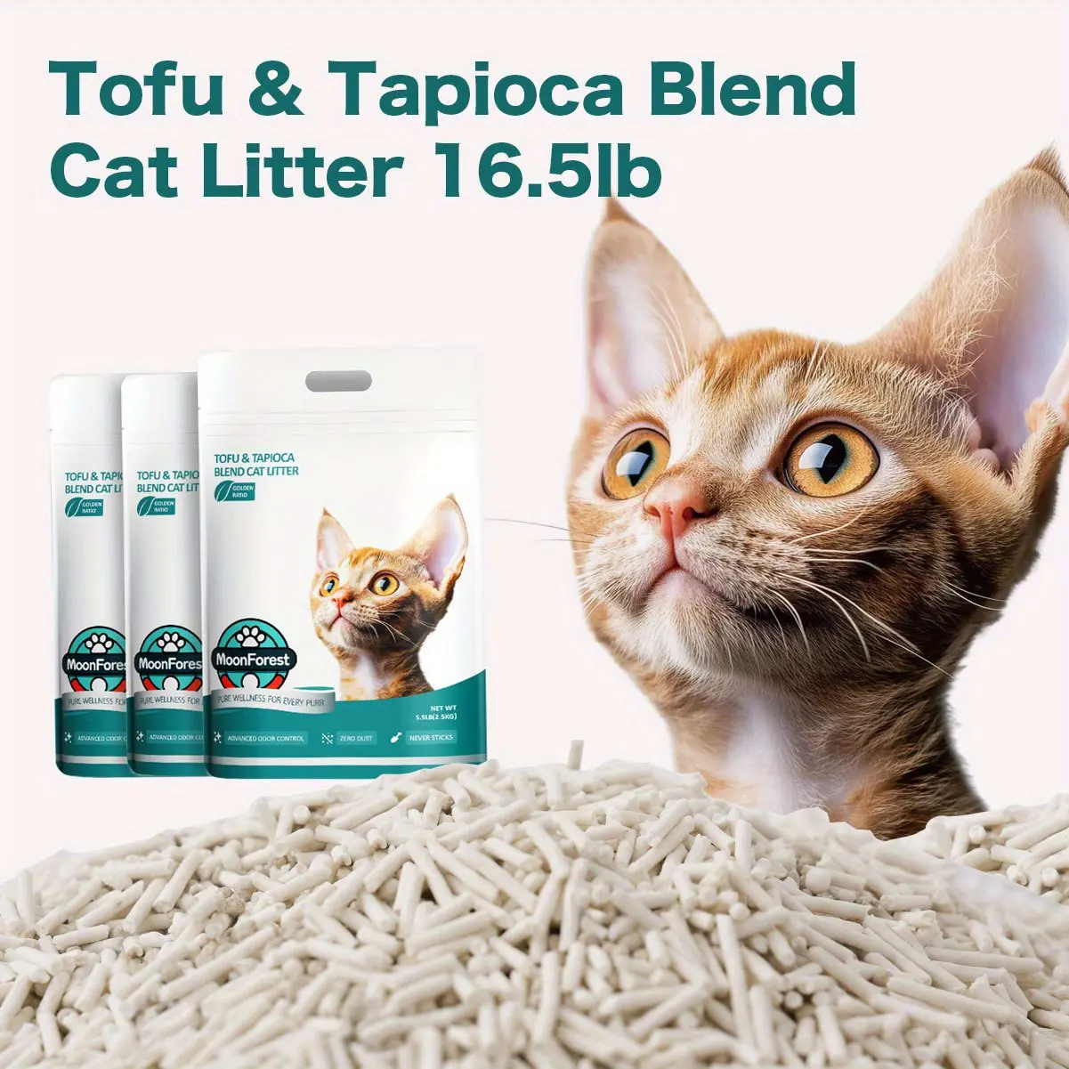Tofu Cat Litter,Moonforest Cat Litter, kitty litter,Odor Control Quick Clumping  Low Dust, low dust cat litter, quick clumping cat litter, cat litter robot, #DealsForYouDays #TikTokShopDealsforYouDays #SummerWins,back to school