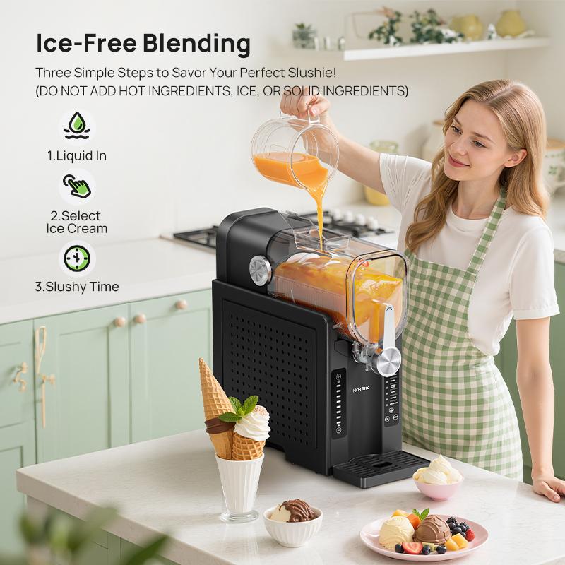Slushie Machine, 88 oz Slushy Machine & Ice Cream Maker with Self-Cleaning Function, 6 Preset Programs, AD03 Professional Frozen Drink Maker for milkshakes, smoothies, margaritas, frappés, and more. Ice Cream#TikTokShopBlackFriday, Blenders