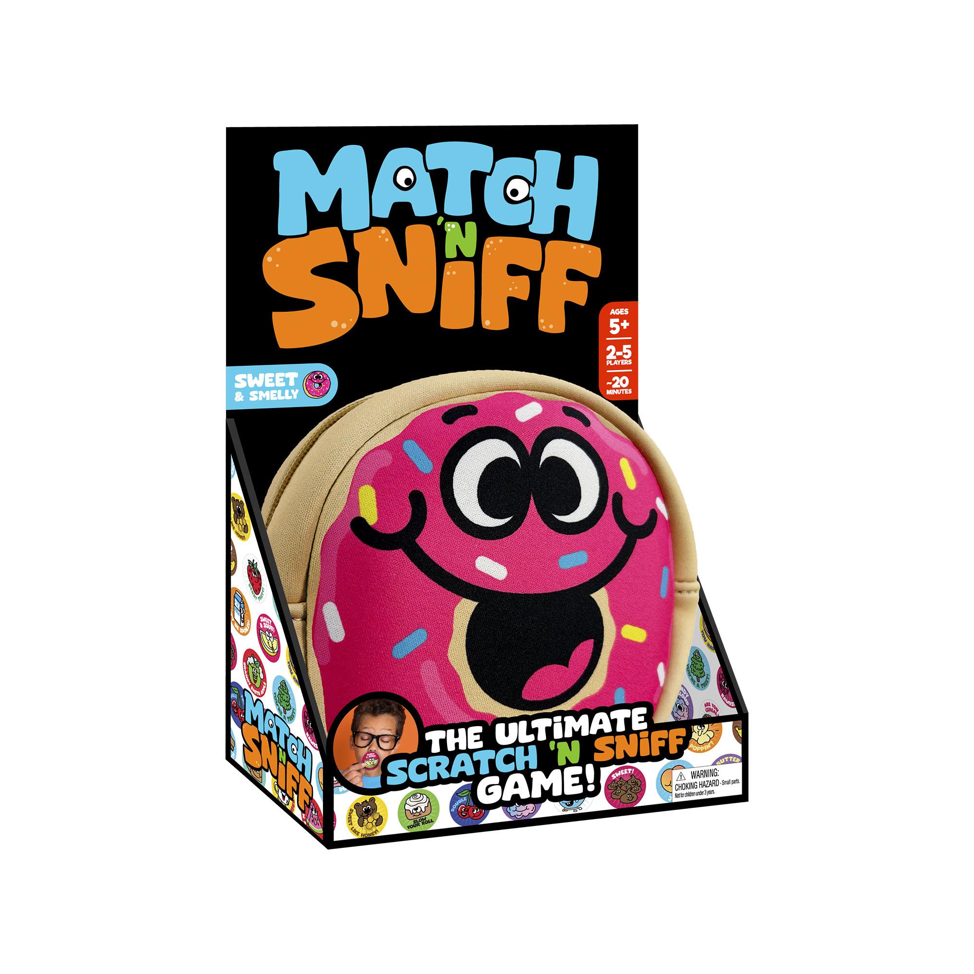 Match 'N Sniff Sweet & Smelly – Family Scratch 'N Sniff Game with 13 Recipe Cards, 26 Ingredient Tokens & 4 Garbage Can Cards