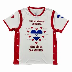 Hondura Valentines Day white color Jersey with Intricate Design and Team Logos for Sport Fans Comfortable Fit Ideal for Game Days Parties