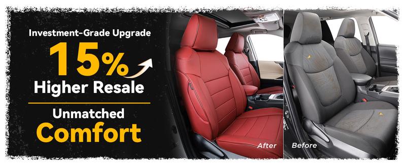 EKR Semi-Custom Seat Covers Leathette Cotton Polyester Waterproof Stain-Resistant Car Protectors Fits 99% Sedans Easy Installation Scratch-Resistant Multi-Color Upgrade