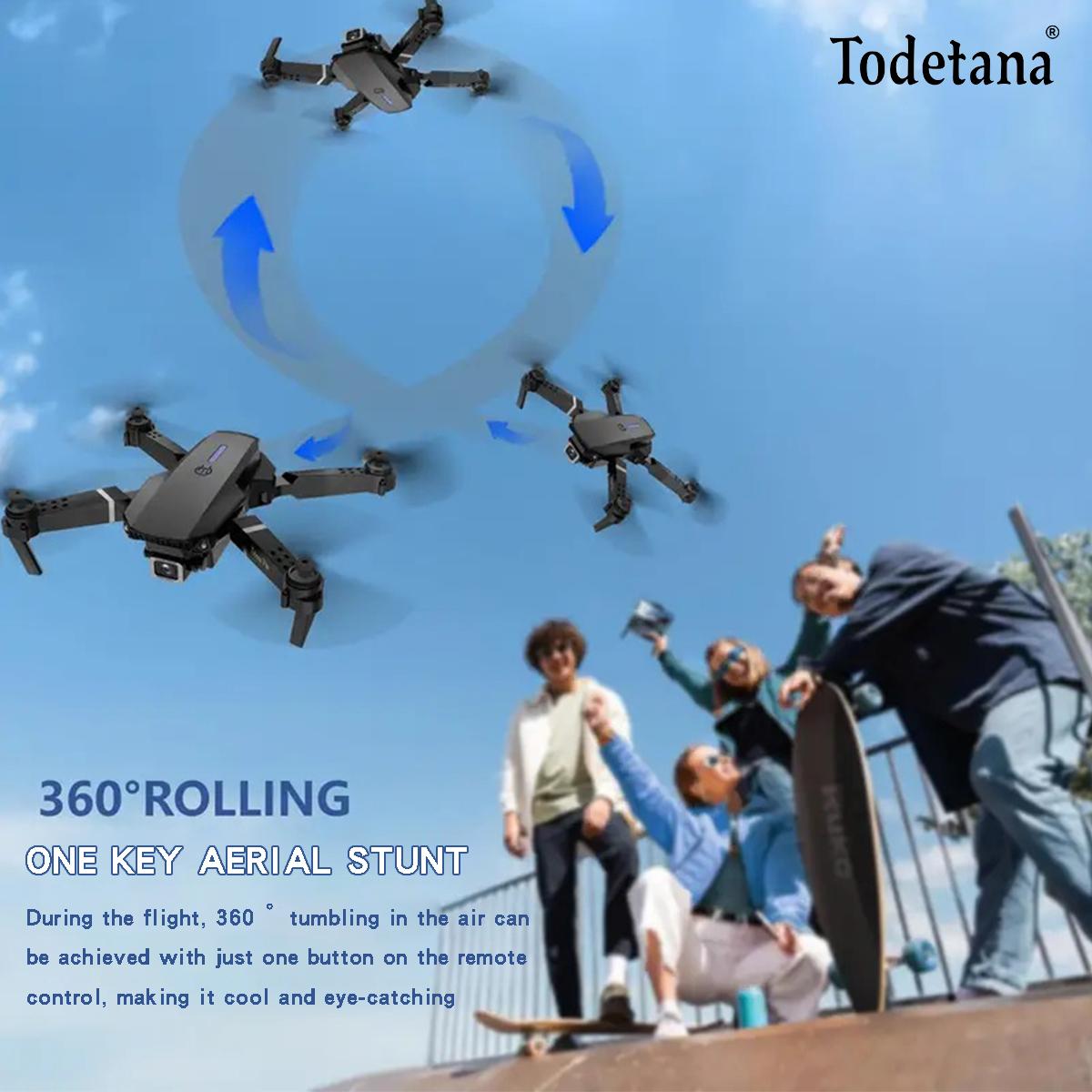 E88 Drone HD Camera – Compact Foldable Design, Headless Mode, 360° Flips, One-Touch Launch, Altitude Hold – Perfect for Gifting on Special Occasions