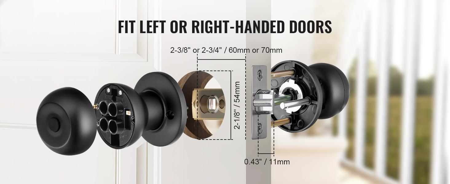 VEVOR Smart Door Knob, TikTokShopBlackFriday, Biometric Door Lock Bluetooth Smart Lock, Fingerprint Smart Lock with APP Control, Easy Installation Door Lock, for Home Bedrooms, Cloakroom, Hotels, Apartments Offices
