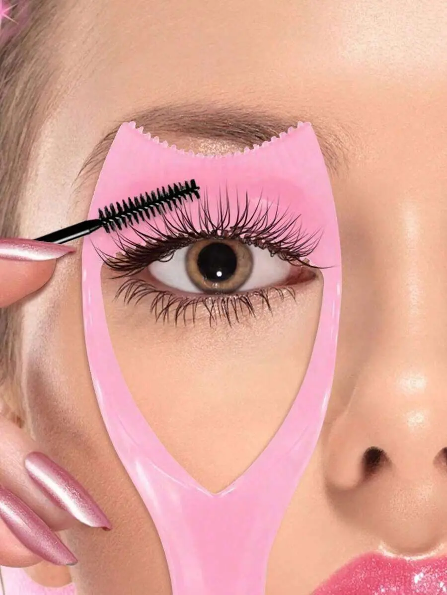 3pcs, Three-In-One Mascara Applicator, Eyelash Auxiliary Device,Auxiliary Device Suitable For Beginners To Perfectly Apply Eyelashes And Eyeliner, To Create Naturally Non-Caking Eyelashes, Mascara Shield Applicator For Eyelash Protection