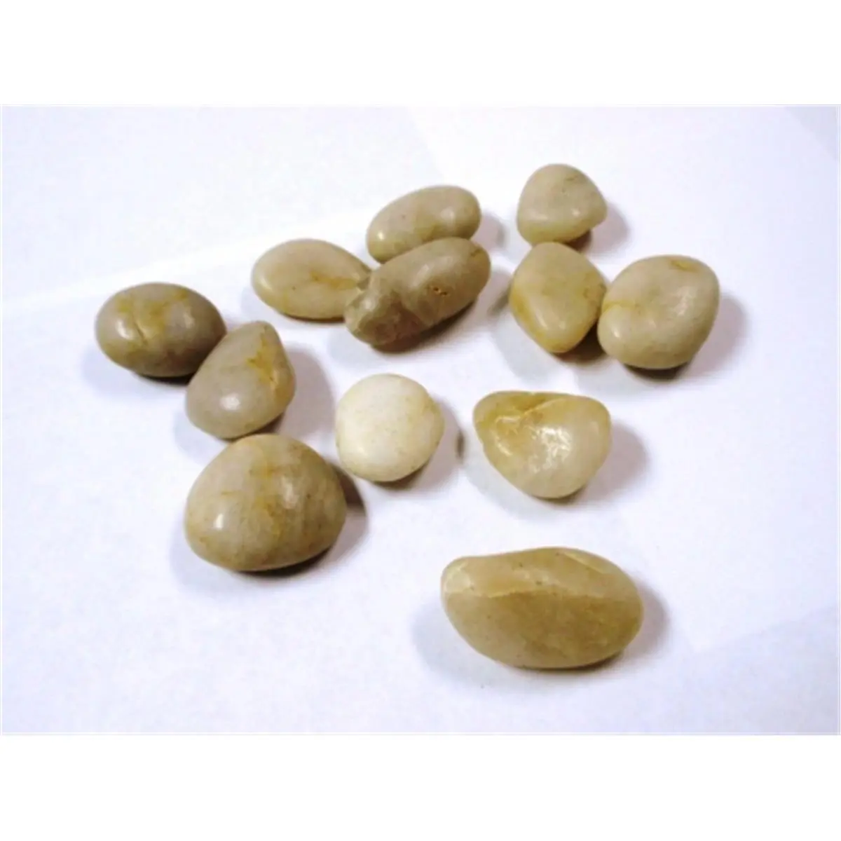 Athenas Garden PR-XL-W Commercial Grade Tumbled Decorative Pebbles - 1.2-2 in. Extra Large Polished Crystal White Limestone, 4 lbs Outdoor Garden Decor for Creating a Tranquil Oasis, Zen Garden Decorative Stones