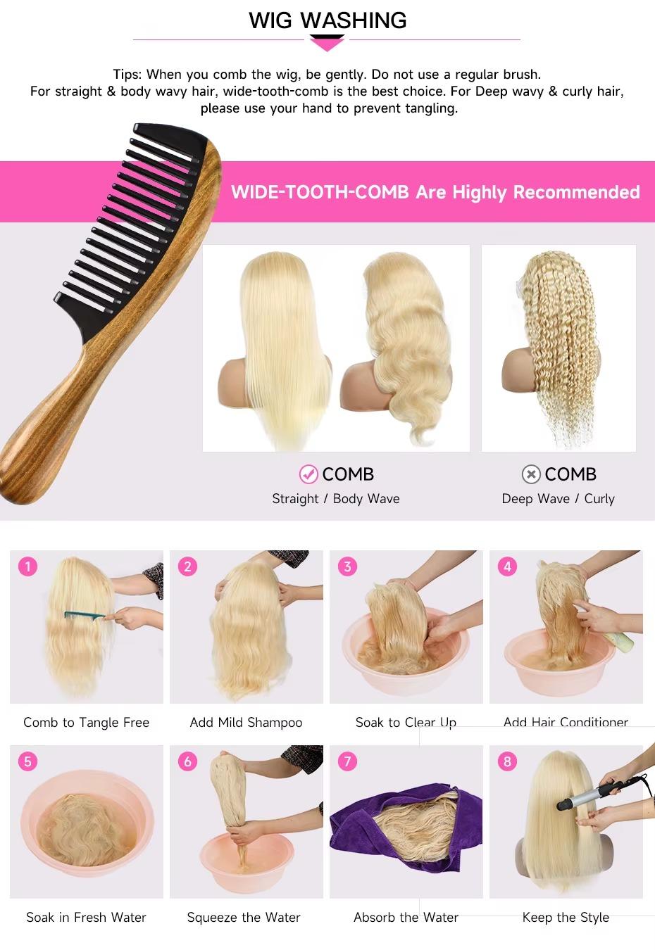 613 Blonde Lace Frontal Wig 13x6 HD Transparent Human Hair Wig For Women Can Be Dyed Pre Plucked With Natural Hairline Colored Wig