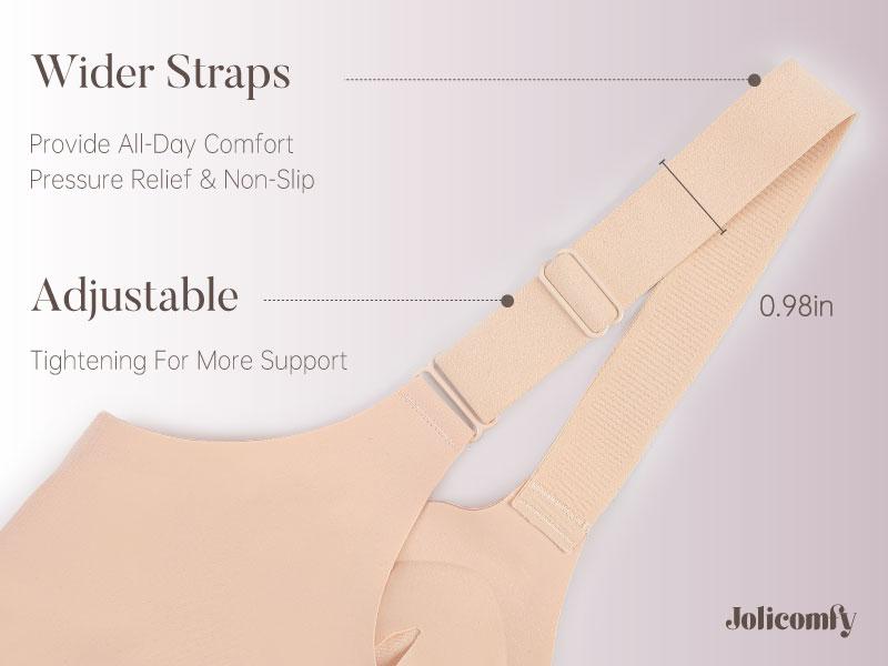 OEAK Bras for Women V Neck No Underwire Wireless Plus Size Support Bra Underarm Smoothing Seamless Push Up Full Coverage T-Shirt Sports Bra