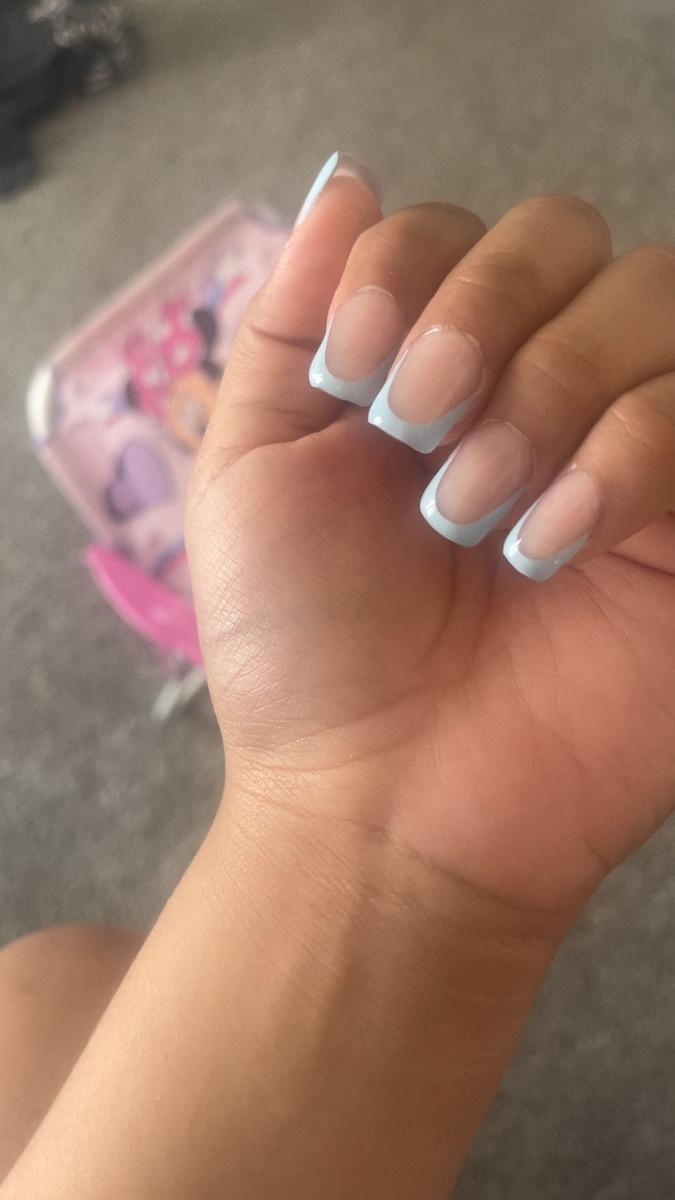 Item: Short Almond【Kit】Lavender French 16Sizes 224Pcs, Multicolor