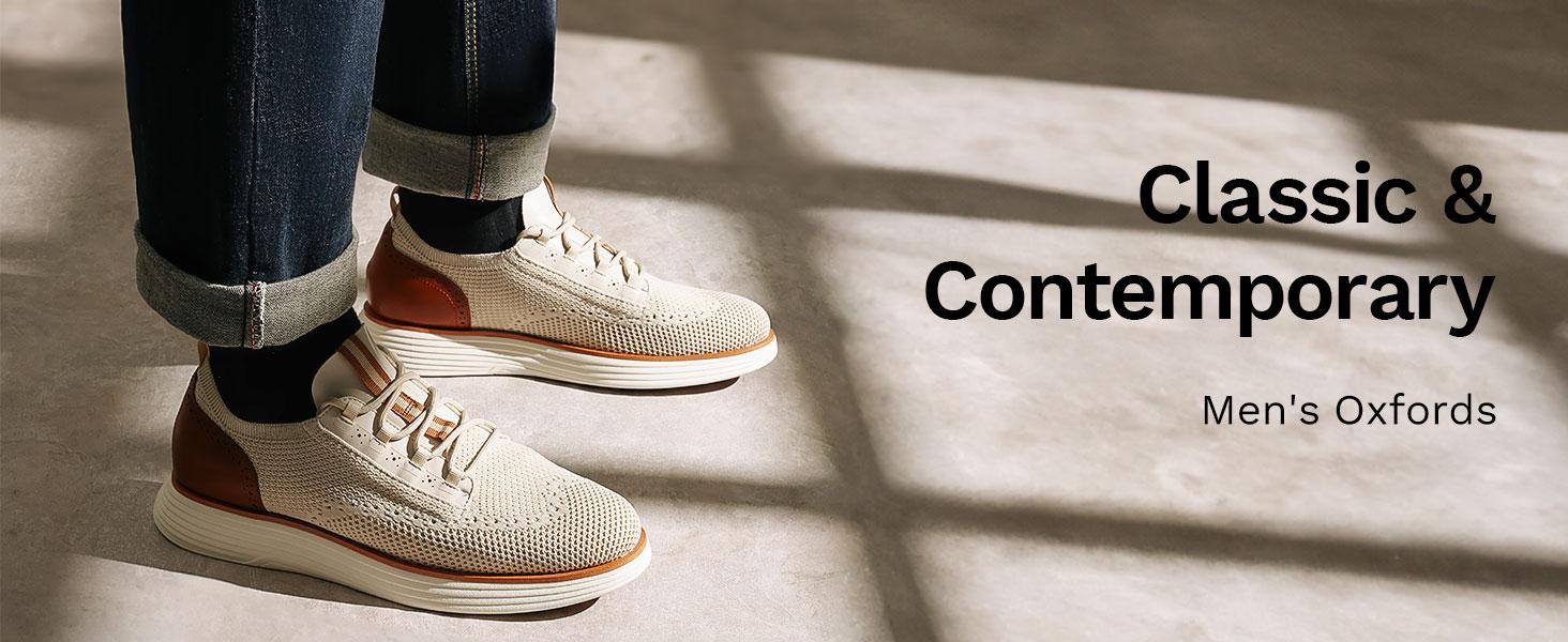 BRUNO MARC MaxFlex Suite Craft Men's Smart Casual Knit Oxford Shoes Round Toe Lace-Up All Seasons Closed Toe Brogue Detail MD Rubber Outsole - Runner, Athletic