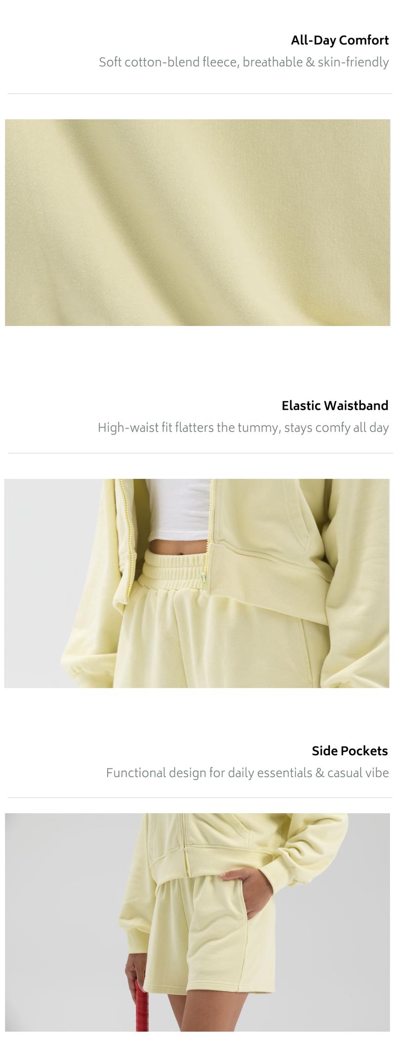 Chicovar Women's Lounge & Casual Sweat Shorts, Soft High Waist Shorts for Home,Summer Daily Wear, Travel and Light Exercise