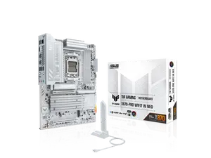 ASUS TUF GAMING X870-PRO WIFI7 W NEO AMD ATX motherboard, 16+2+1 power stages, DDR5 with NitroPath DRAM Technology and AEMP, four M.2 slots, PCIe 5.0 for next-gen GPUs, 5Gb Ethernet and 64MB BIOS