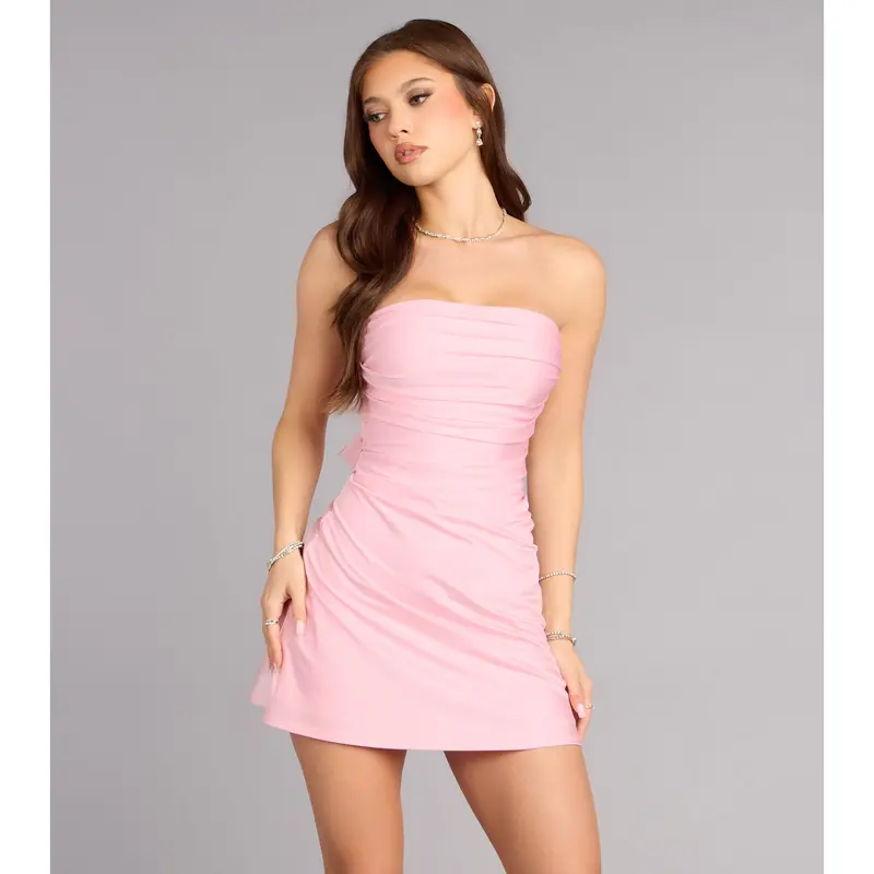 pink strapless mini dress - TikTok Shop pink strapless mini dress - TikTok Shop