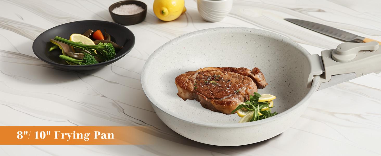 【Deal】12 Pcs Pots and Pans Set Nonstick - Kitchen Cookware Set with Detachable Handle, Induction Cookware, Dishwasher Oven Safe