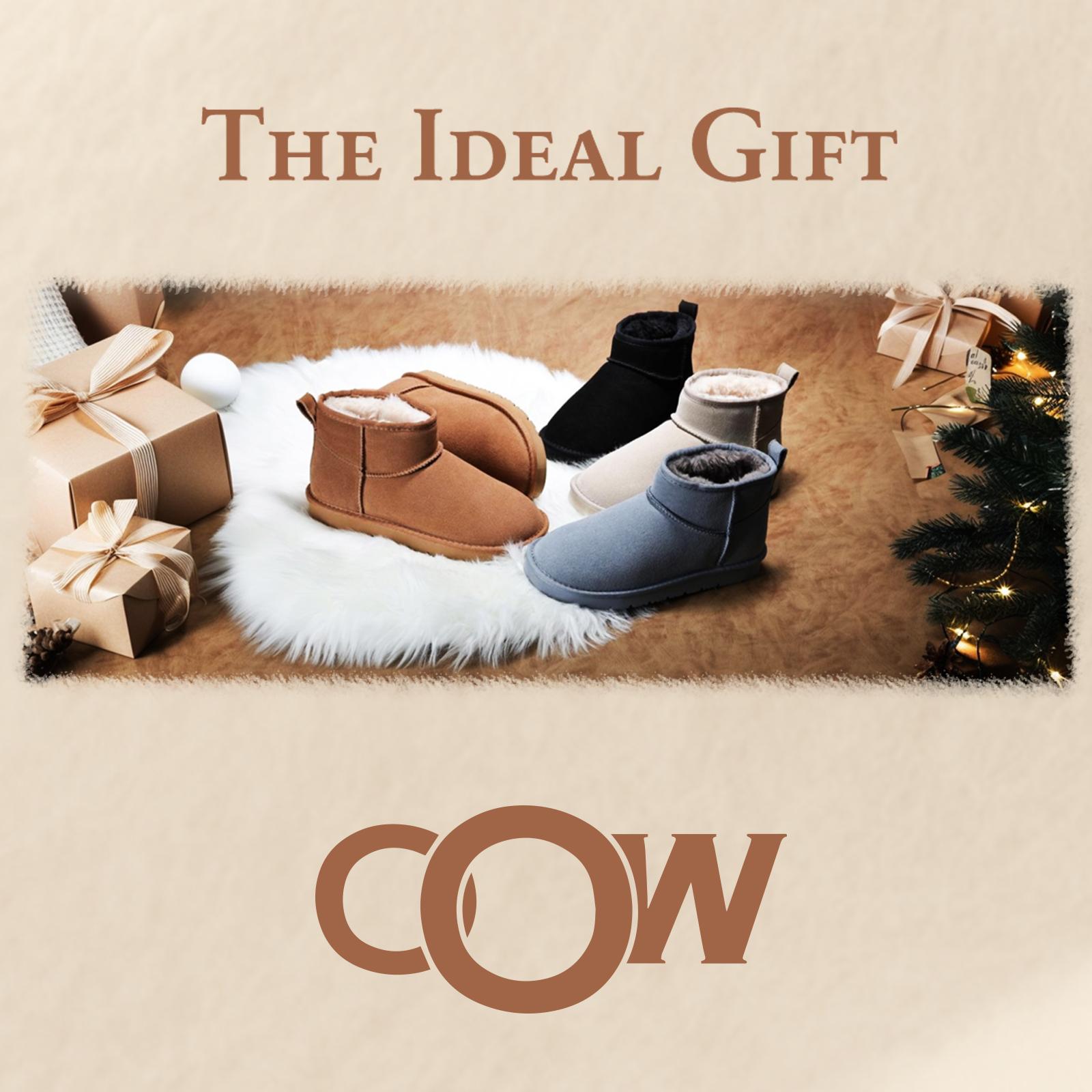 OOW Ankle Mini Boots for Women Genuine Suede Faux Fur Resistant Warm Snow Boots Indoor & Outdoor Trending Comfortable Women's Ankle Boots with Memory Foam Insole and Anti-Slip Traction - Footwear