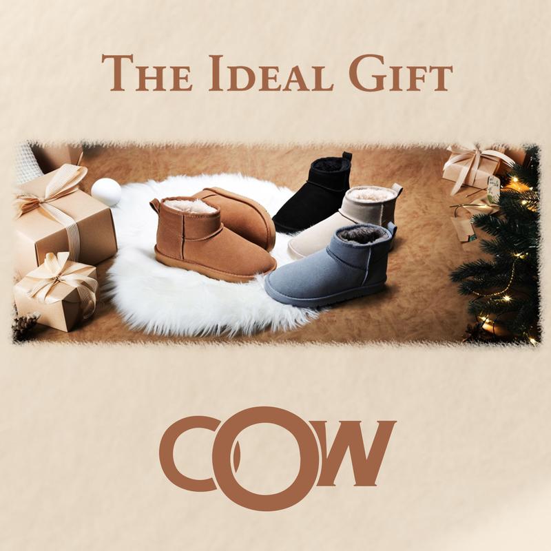 OOW Ankle Mini Boots for Women Genuine Suede Faux Fur Resistant Warm Snow Boots Indoor & Outdoor Trending Comfortable Women's Ankle Boots with Memory Foam Insole and Anti-Slip Traction - Footwear