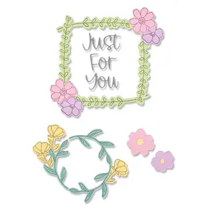 Sizzix Framelits Dies w/Stamps - Botanical Frames by Alexis Trimble