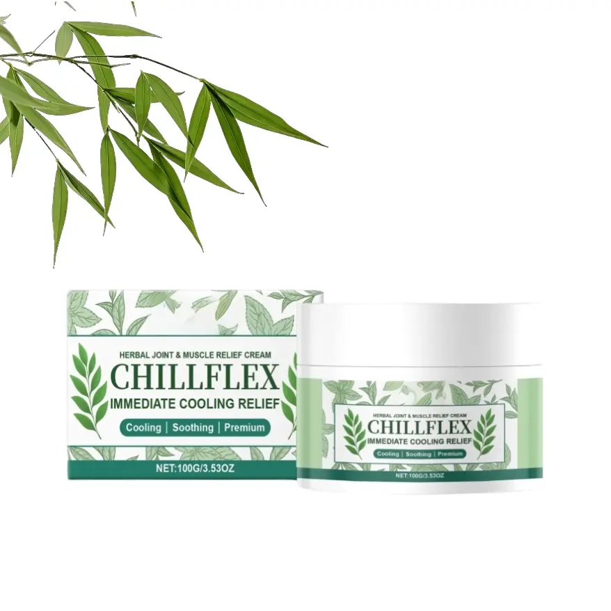 ChillFlex Mint Soothing Cream features a refreshing mint formula that leaves skin feeling cool and comfortable. Suitable for use on the back, neck, arms, and legs after daily activities.