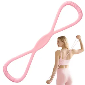 Figure 8 Fitness Resistance Band for Women and Men, Yoga Gym Workout Pulling Rope,Elastic Bands for Leg,Glute,Arm,Back Training Elastic Rope,Workout Chest/Shoulder Stretch Band,Home Gym Exercise Equipment for Yoga,Pilates,Stretching,Physical Therapy