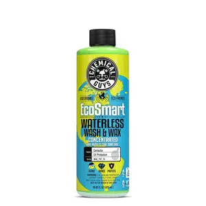 CHEMICAL GUYS EcoSmart Waterless Car Wash & Wax Concentrate – Hyper-Concentrated 16 oz Formula for Up to 2 Gallons of Ready-To-Use Waterless Wash, Combines Eco-Based Carnauba Emulsion & Hyper Surf‑Actants to Clean, Shine & Protect Without Water