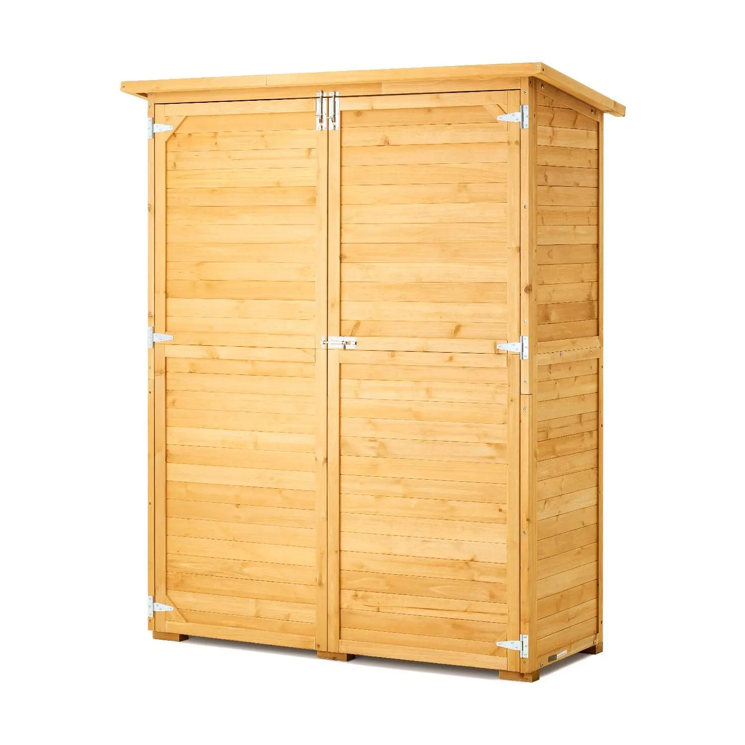 VEVOR Outdoor Storage Shed,  Large Wooden Outside Storage Cabinet with Waterproof Roof and Metal Frame, Double Lockable Doors Garden Tool Shed Storage House Cabinet with Shelves & Floor, 55"x67.5",outdoorfurnitureset,home decor,camping essentials