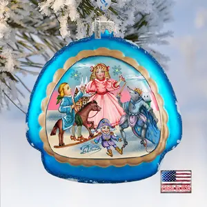 Nutcracker Rainbow Glass Ornament by G. DeBrekht - Christmas Decor - 756-006