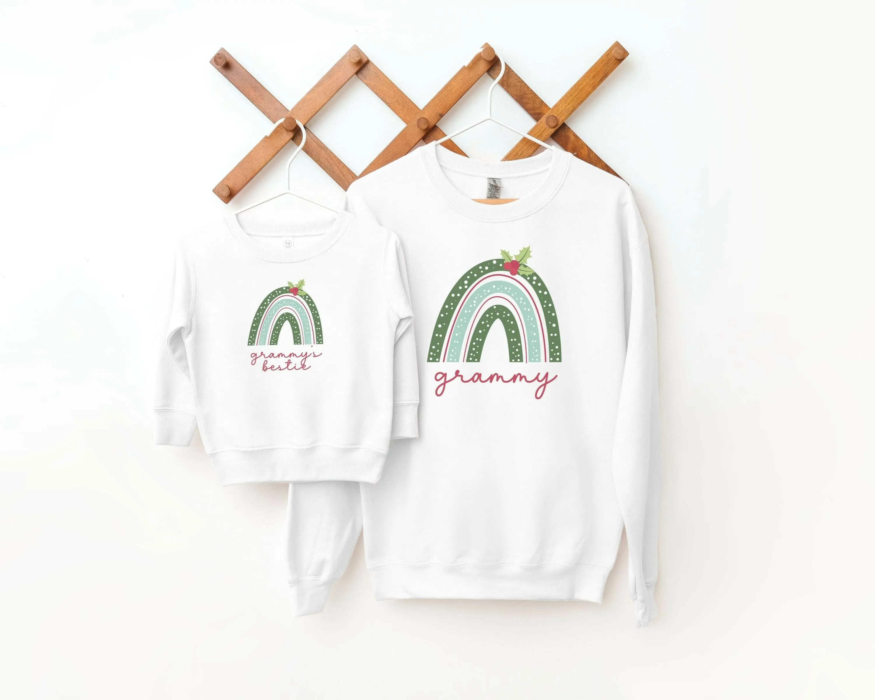 Grammy and Grammy's Bestie Christmas Matching Sweatshirts