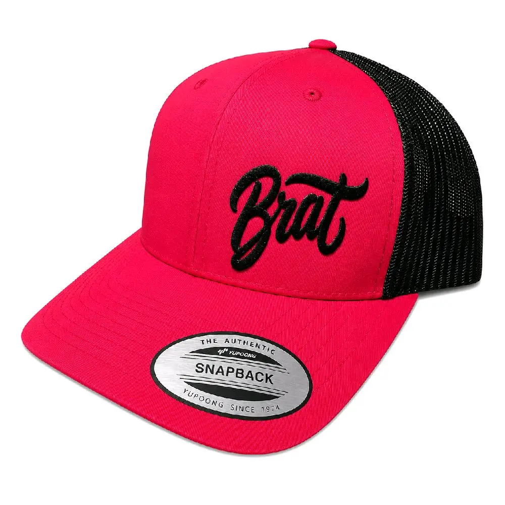 Brat Hat - with black leather patch work - unless otherwise listed
