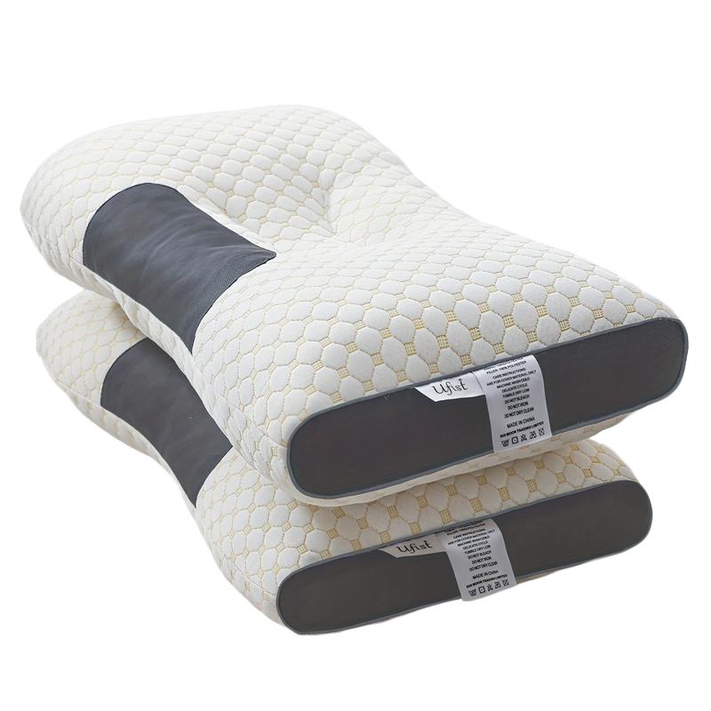 【Buy 1 Get 1 Free With Limited Edition Gift Box】 UFIST 2-Pack Ergonomic Neck Pillows - Breathable Fabric for CervicalSupport, Promotes Deep Sleep & Pressure Relief, Ideal forBack and Side Sleeping Positions