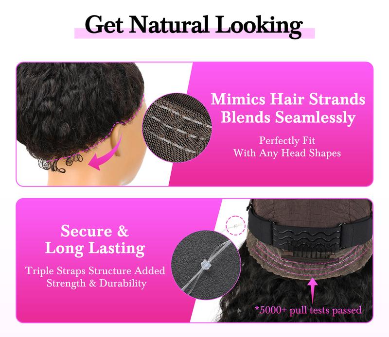 Vshow Hair Kinky Curly 360 Glueless Wear Go Wigs Invisible Drawstring Pre-cut Lace 360 Full Lace frontal Glueless Human Hair Wigs For Women Vshow Hair Kinky Curly 360 Glueless Wear Go Wigs Invisible Drawstring Pre-cut Lace 360 Full Lace frontal Glueless Human Hair Wigs For Women