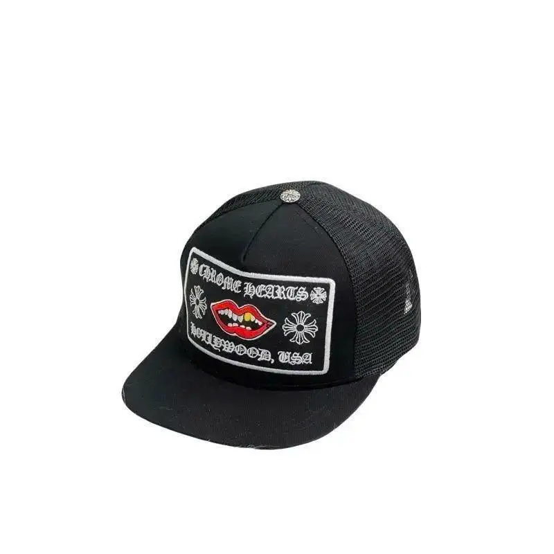Chrome Hearts CH Hollywood Black Unisex Trucker Hat