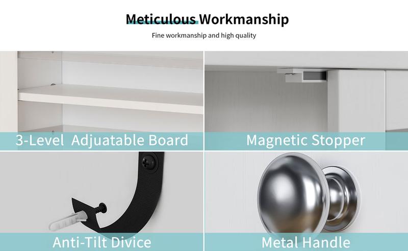 Walsunny Over Toilet Storage Cabinet, Bathroom Shelf Organizer Over Toilet, Washing Machine Box, Space Saver with Adjustable Decorative Racks, White