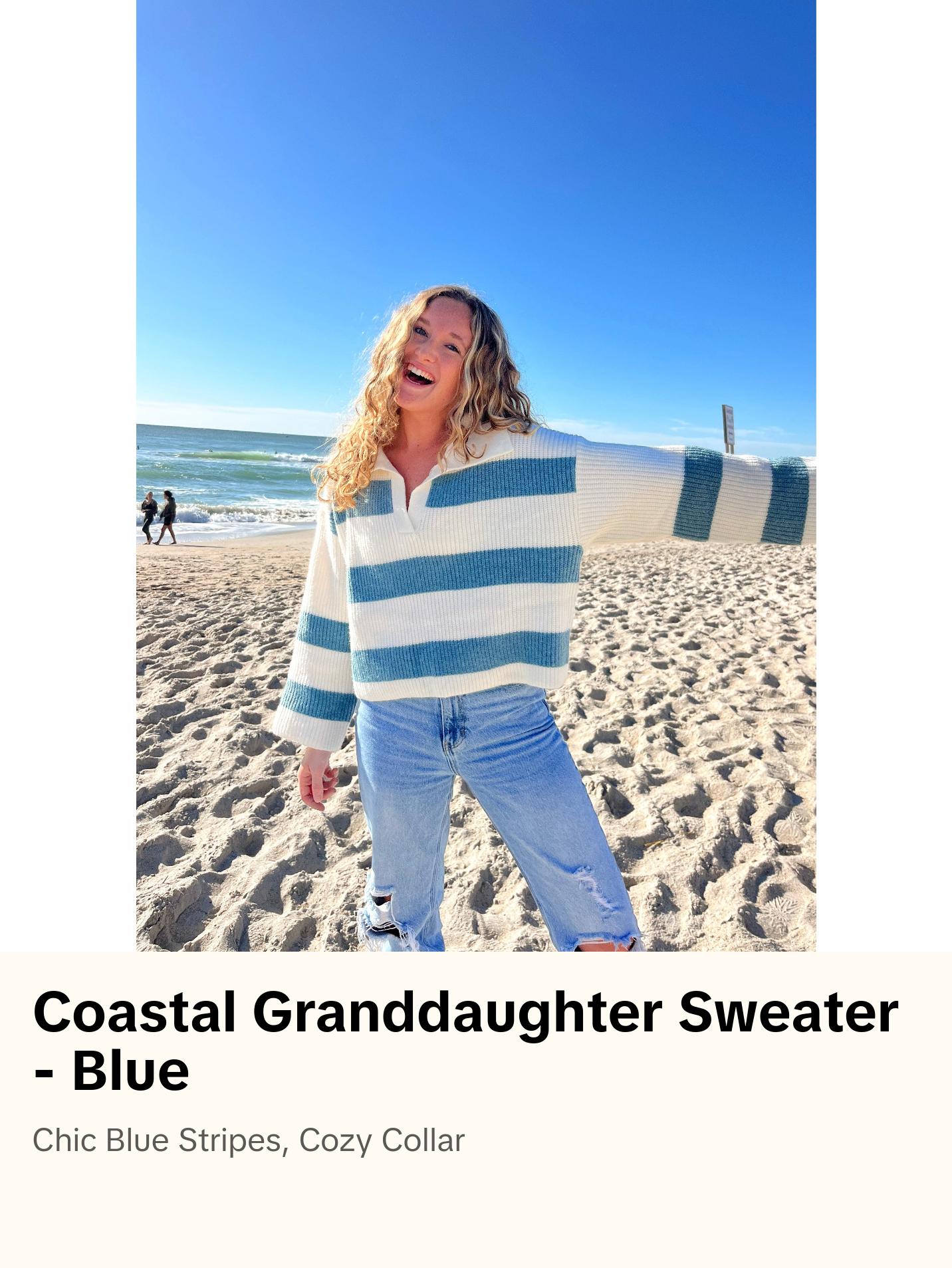Coastal Granddaughter Sweater - Blue
