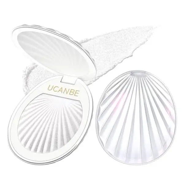 #backtoschool UCANBE Shell Gel-to-Powder Shimmer Highlighter Makeup - Ultra-Blendable Diamond Highlighter for Face & Body, Long-Lasting Luminous Glow, Buildable Radiant Finish