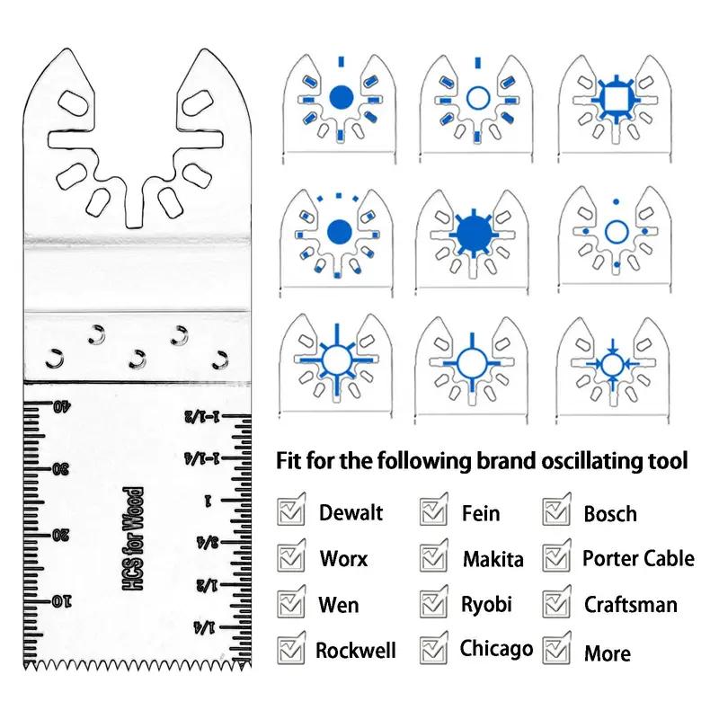 Titanium Saw Blade Set & 18pcs/set Titanium Multitool Blades & Compatibility Quick Release Multi Industrial Cutting Tools Kits for Dewalt & Ryobi & Milwaukee & Rockwell & Fein & Makita & Tools and Gadgets & Universal Compatibility & Dealsforyoudays