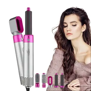 5 in 1 Hot Air Styler Wrap, High-Speed Hair Dryer Brush Auto Wrap Curlers, Volumizing Styling Blower Brush with Travel Bag, Perfect Present for Women Friend Family Gift Christmas New Year Viral