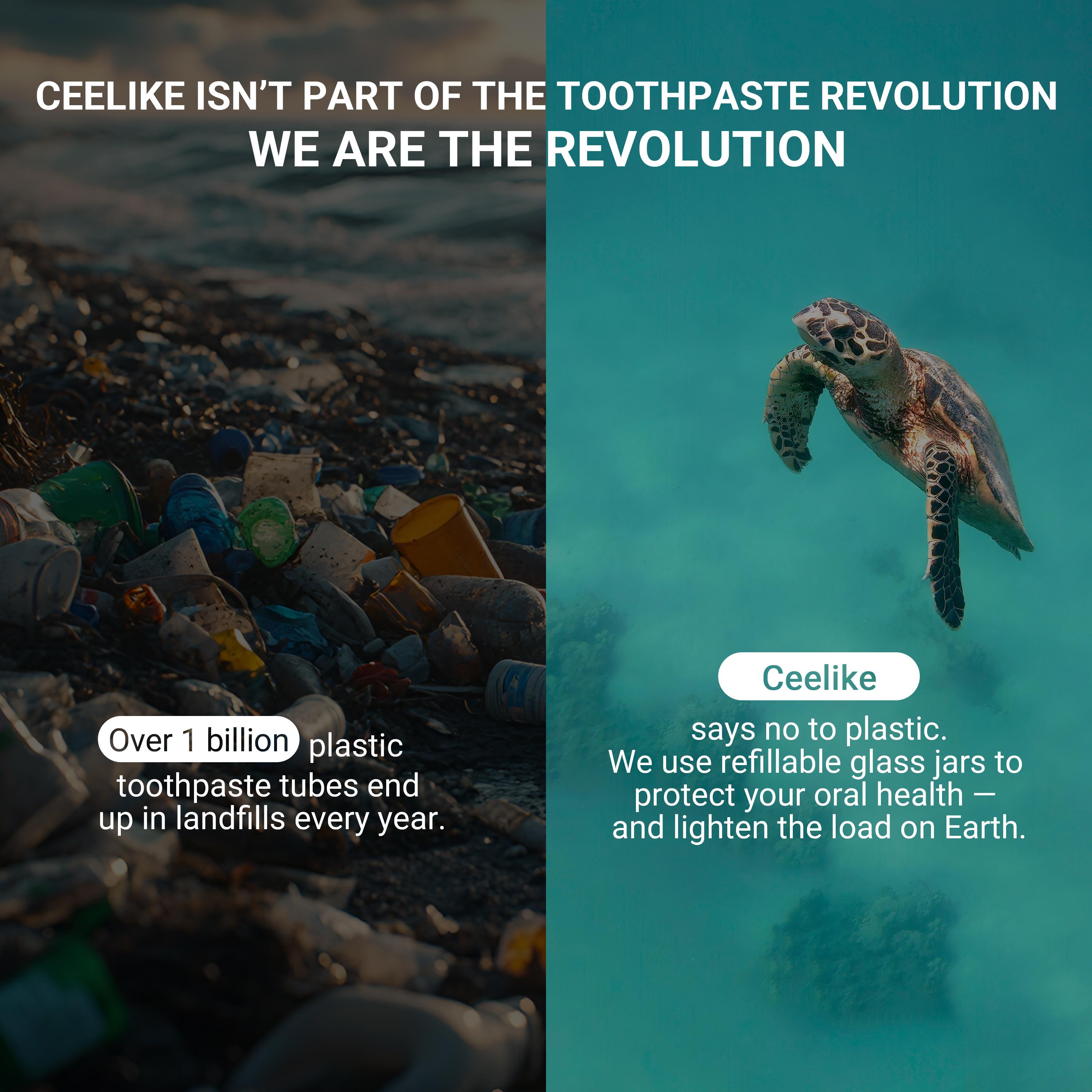 【CEELIKE】 Solid Toothpaste – Fluoride-Free, Eco-Friendly, Portable, Long-Lasting Fresh Breath | Natural Oral Care