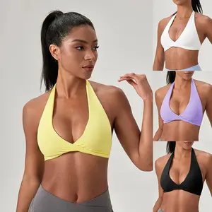 FlexiFit Halter: Stylish Yoga Gym Bra for Women