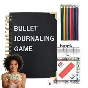 Money Saving Challenge Book – Pre-Made Bullet Journaling & Planning Notebook with 123 Pages & 12 Colorful Pencils | Perfect for Savings, Finance, and affairs Tracking 8.5" x 11" Size