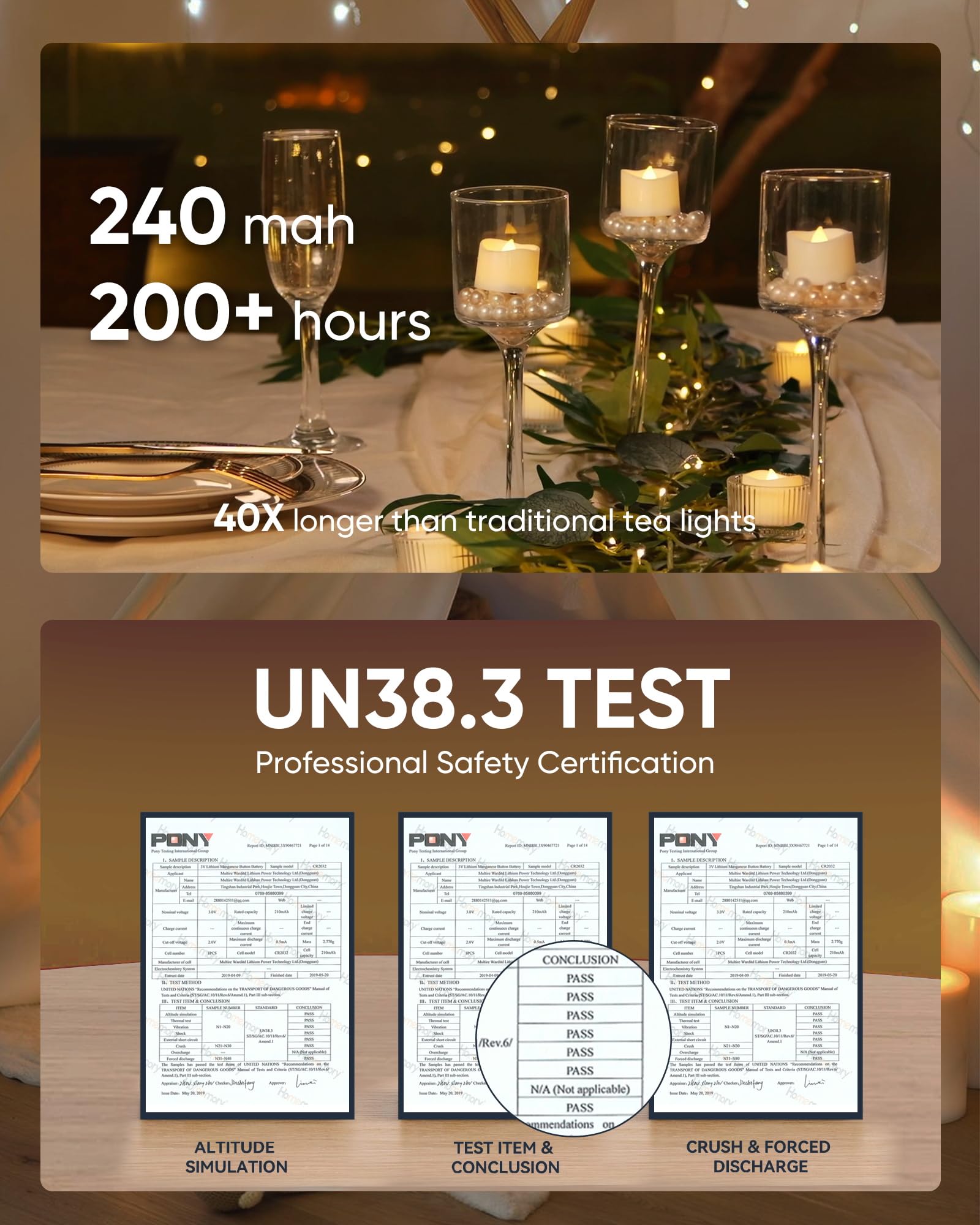 24-Pack / 48-Pack Novelty Flickering Flameless Tea Lights Candles, 200+Hours Battery-Operated LED Fake Candles for Wedding Table Centerpieces,Proposal,Anniversary, White Base, Ø1.5'' × H1.3''